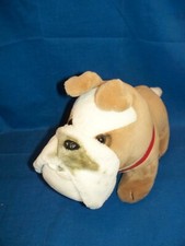 Dakin plush English Bulldog vintage 1984 puppy dog stuffed animal red collar 12"