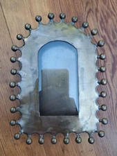 PUNCHED TIN NICHO box handmade southwestern mexican folk art niche