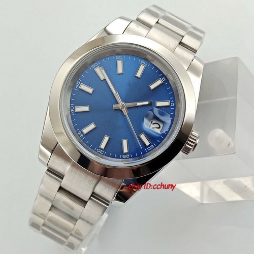 40mm reloj estéril esfera sólida estuche cristal zafiro automático relojes para hombre - Imagen 6 de 16