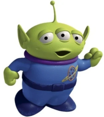 Inch Green Eyed Space Alien Decal Toy Story Removable Peel