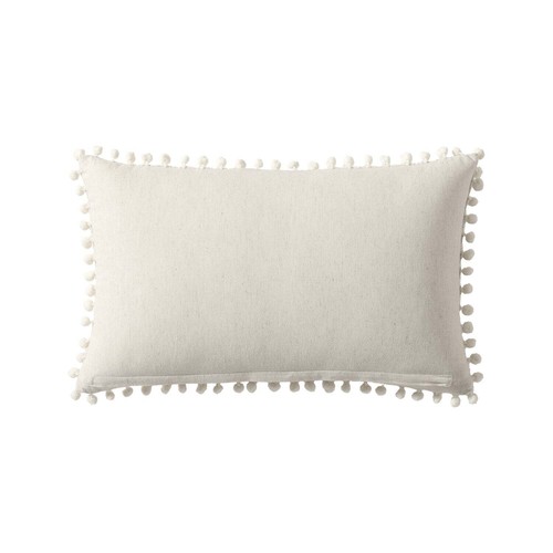 Linen Classique Embroidered Medallion Natural Decorative Pillow - Picture 2 of 12