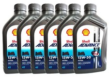 SHELL ULTRA OLIO MOTO E MAX MOTO E MAX SCOOTER 4T 100% SINTETICO 15W50 6 LITRI