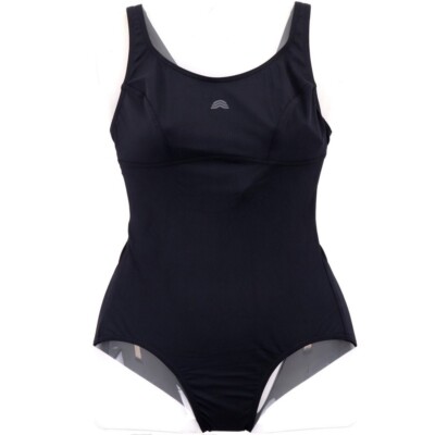 Costume Intero Donna Alisee Fantasia Nero - 100% Lycra, Taglia 46, Senza Maniche