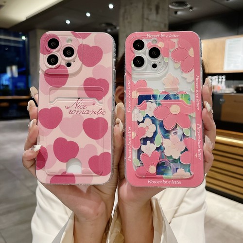 For Huawei Xiaomi Cute Love Card Wallet Bag Case Phone Cover Fashion Women Girls