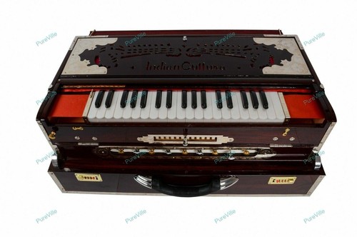 Exclusive Concert Quality 13 Scale Changer 4 Reed Indian Teak Portable Harmonium - Picture 3 of 10