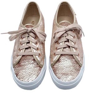 superga rose gold sequin