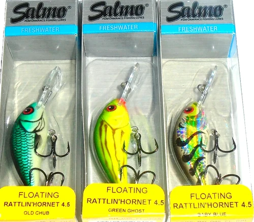 Salmo 4.5 F Rattlin' Hornet Crankbaits   (Lot of 3-4.5-3-0504)