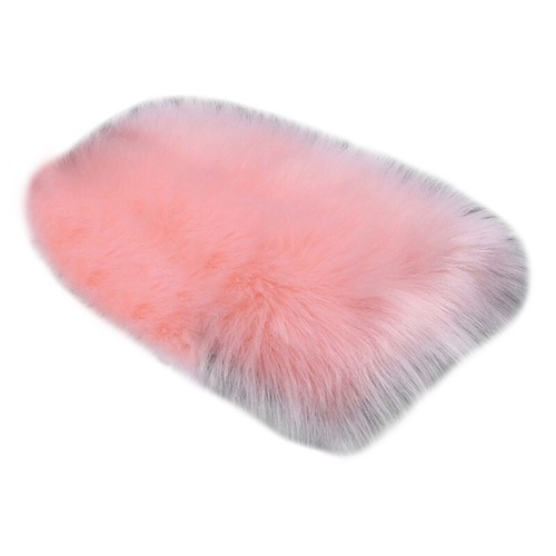 Fur Plush Center Console Cover Furry Warm Fluffy Wool Truck Furry Armrest Cover - Picture 11 of 14