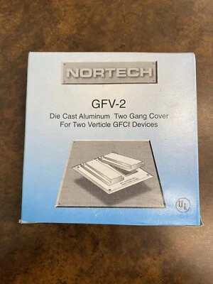 NORTECH GFV-2 BELL BOX WEATHERPROOF COVER 2 GANG EXTERIOR/OUTDOOR 2 GFI OUTLETS