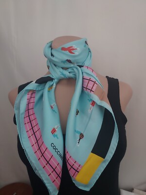 Coccinelle silk handkerchief baby blue
