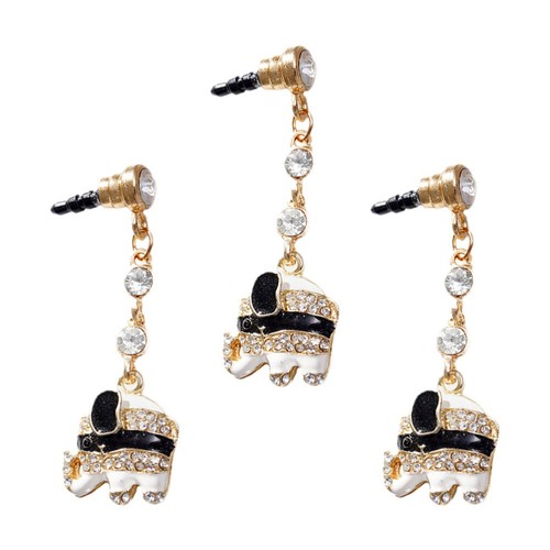 3 Pcs Dust Plug Earphone Jack Charm Plastic Mobile Dustproof Plugs