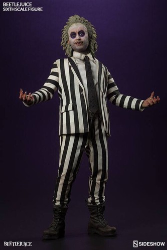 BEETLEJUICE (Michael Keaton) with TOMBSTONE 1/6 Action Figure 30 cm SIDESHOW - Imagen 3 de 13