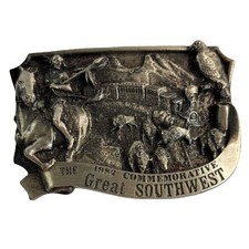 Vintage The 1982 Commemorative Great Southwest Belt Buckle  673 Of 5000