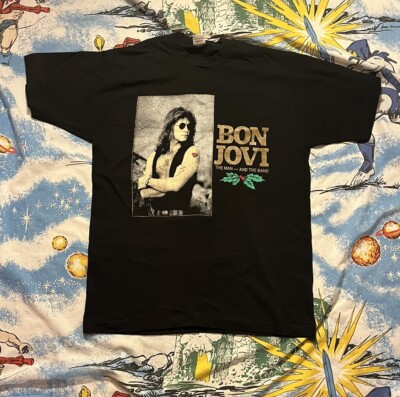 Vintage 1991 Bon Jovi Shirt L The Man And The Band Christmas exclusive 1991 Rare
