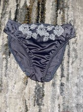 NWT Vintage 1999 Hollywood Glam Gray Silky Victorias Secret Full Panties Small S