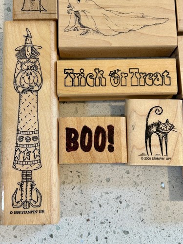 HALLOWEEN Theme Rubber Stamp Lot - MOMR, Stampington, Hero,Stampin Up,PSX + More - Picture 13 of 18