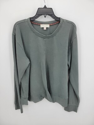Knox Rose Hoodie Womens XXL 2XL Green Twist Front Soft Athleisure Pullover