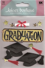 Jolee's Boutique 3D Stickers GRADUATION Theme 73360 Fast FREE Ship! SUPER NICE!