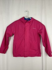 Eddie Bauer Youth Large 14 Hot Pink Full Zip Vented Polyester Rain Jacket