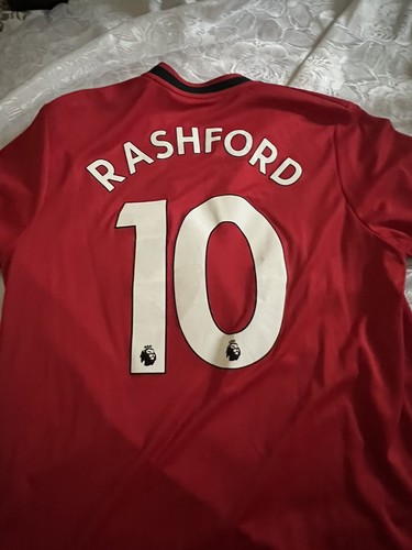 Marcus Rashford ADIDAS Manchester United Shirt LARGE 10# Offical Jersey 2019/20 - Foto 12 di 18