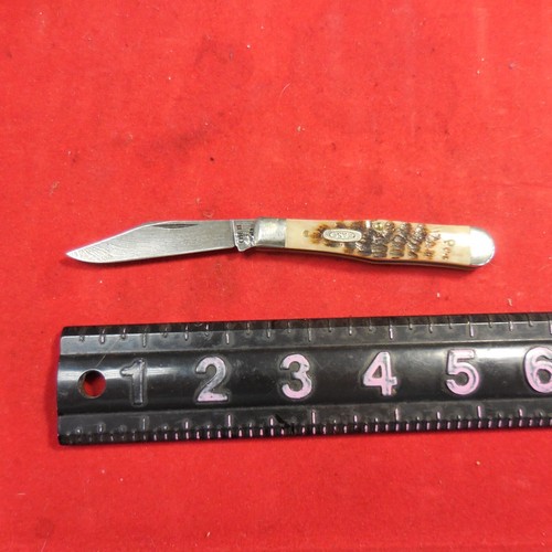 1 DOT CASE XX ROG 6125-1/2D DAMASCUS COKE BOTTLE POCKET KNIFE RARE - Picture 5 of 11