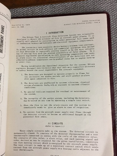 Raro 1949 equipo avión Edison sistema de detección departamento de bomberos catálogo - Imagen 10 de 10