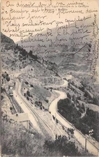 Old postcard 66 ELECTRIC LINE OF CERDAGNE LE LIMACON A SAUTO