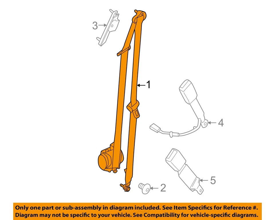 Used Front Left Seat Belt Front fits: 2017 Ford C-max bucket driver retractor Fr Foto 3 de 4
