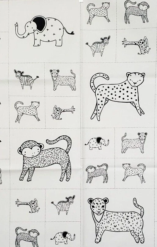 SAVANNAH Moda FABRIC quilting panel monkey leopard Gingiber sew black 48221-21 - Image 3 of 4