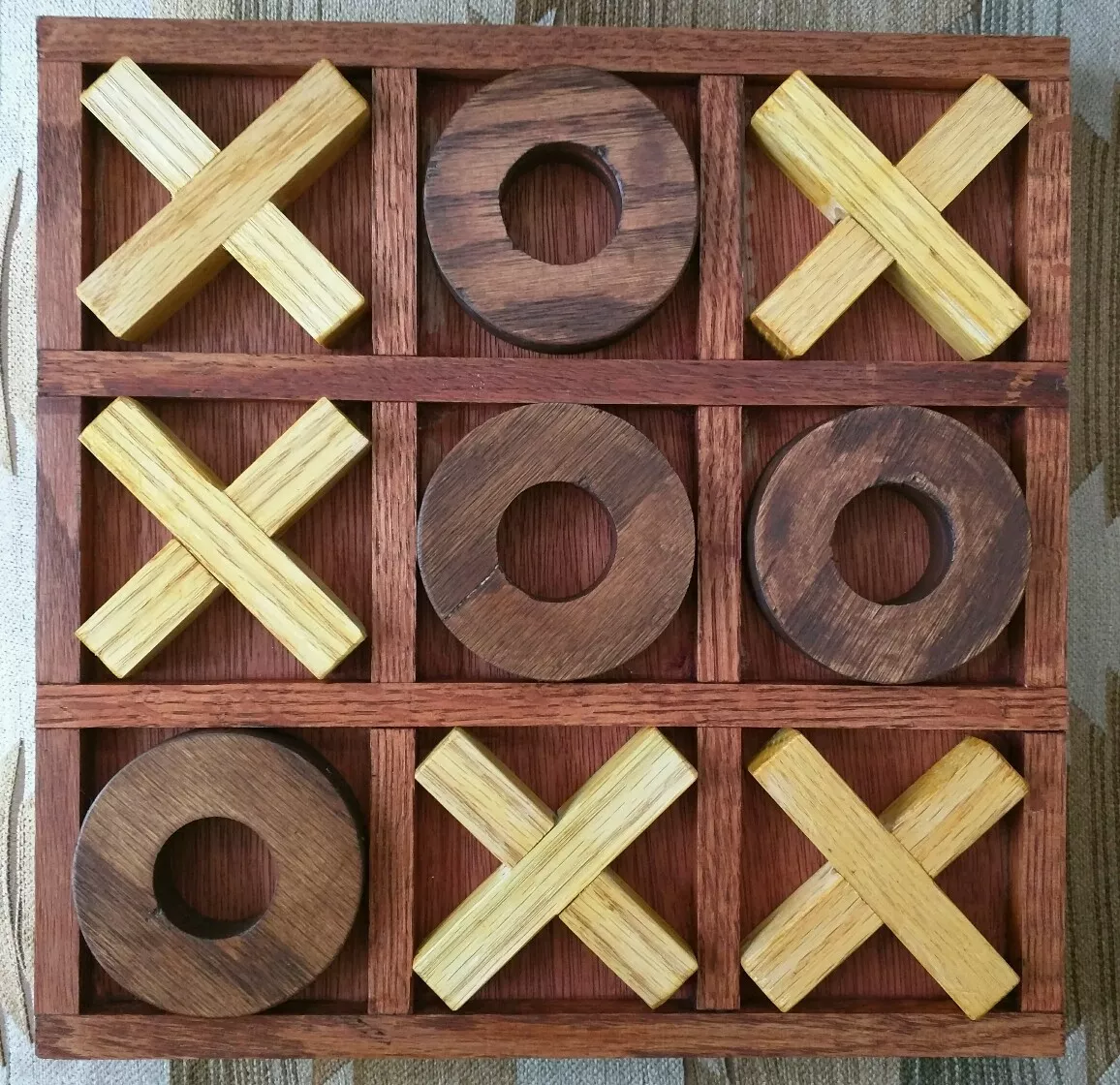 Wooden Tic-Tac-Toe Wooden, Made in the USA