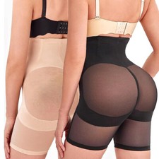 Women Fajas High Waisted Butt Lifting Shapewear Shorts Curvy Girdle Body Shaper