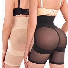 Women Fajas High Waisted Butt Lifting Shapewear Shorts Curvy Girdle Body Shaper