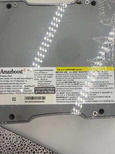 NOS Amazboost Cell Phone Booster for Home -up to 2 500 SQ FT Cell Signal A1 - Photo 4 sur 8