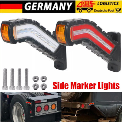 2x LED Begrenzungsleuchten 12-24V Volt Umrissleuchte für LKW Anhänger Wohnwagen~