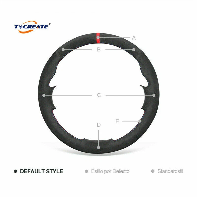 Cubierta de volante de gamuza sintética para Toyota Highlander Sienna 2015-19 #AI03 Foto 4 de 4