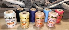 orchard Mercerized Sewing Thread Assorted Color Wooden Spools Lot (8)