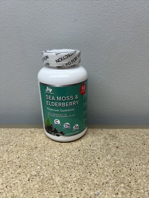 Sea Moss Gummies Elderberry BioVitalica - Vitamin C D + Zinc -Exp 12/27/27