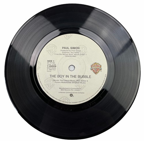 Paul Simon The Boy In The Bubble Vinyl Record 7” 45 RPM 7-28509 MX212545 - Picture 2 of 6