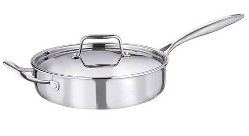  Misen 5-Ply Stainless Steel Cookware Set: 3 QT Stainless Steel  Saucier with Lid, 3 QT Saute Pan with Lid & 10 Frying Pan - Excellent  Searing, Sauteing & Everyday Cooking 12-Piece