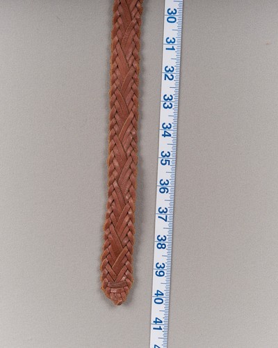 Brown Leather Braided Belt Womens L / 34 Solid Brass Buckle India - Picture 11 of 14