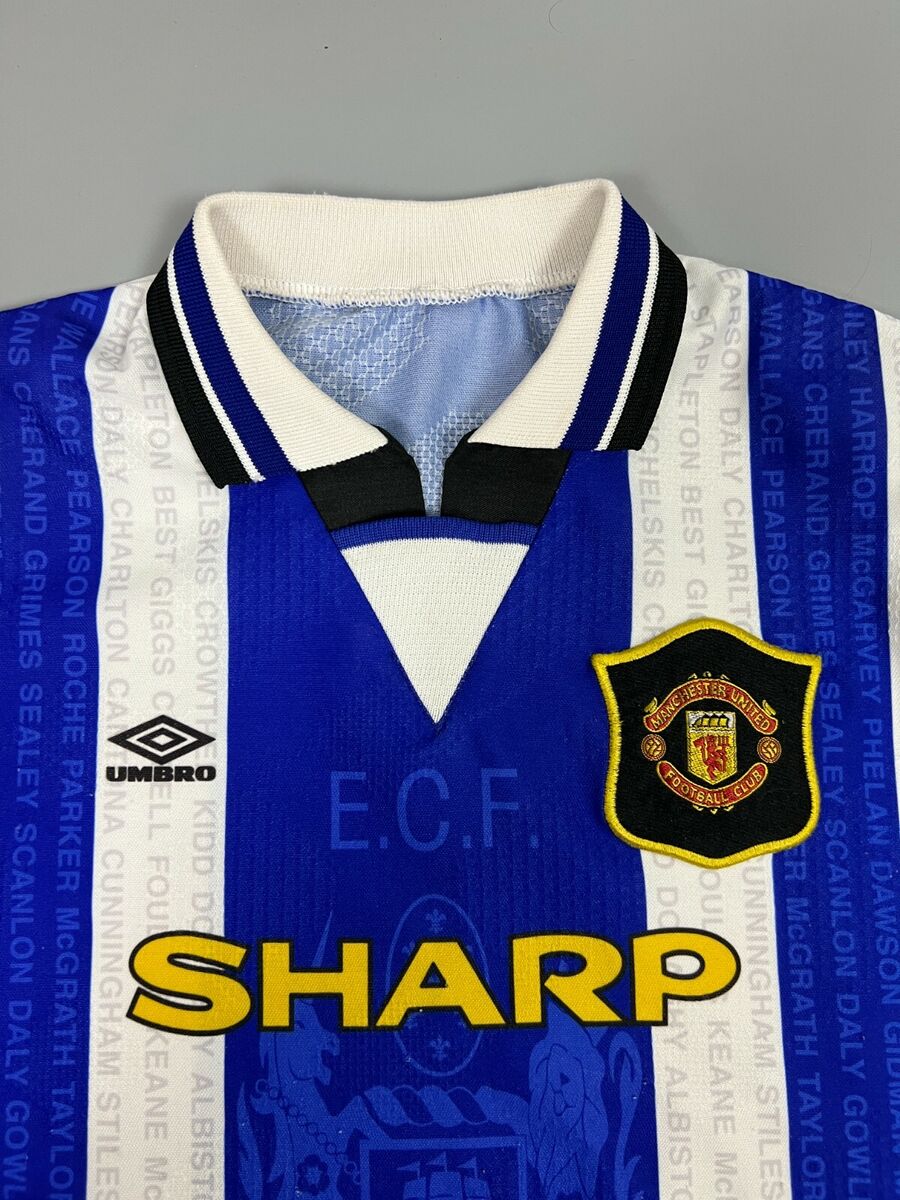 MANCHESTER UNITED 1994 1996 AWAY SHIRT FOOTBALL SOCCER BOYS MANCHESTER UNITED 1994 1996 AWAY SHIRT FOOTBALL SOCCER BOYS