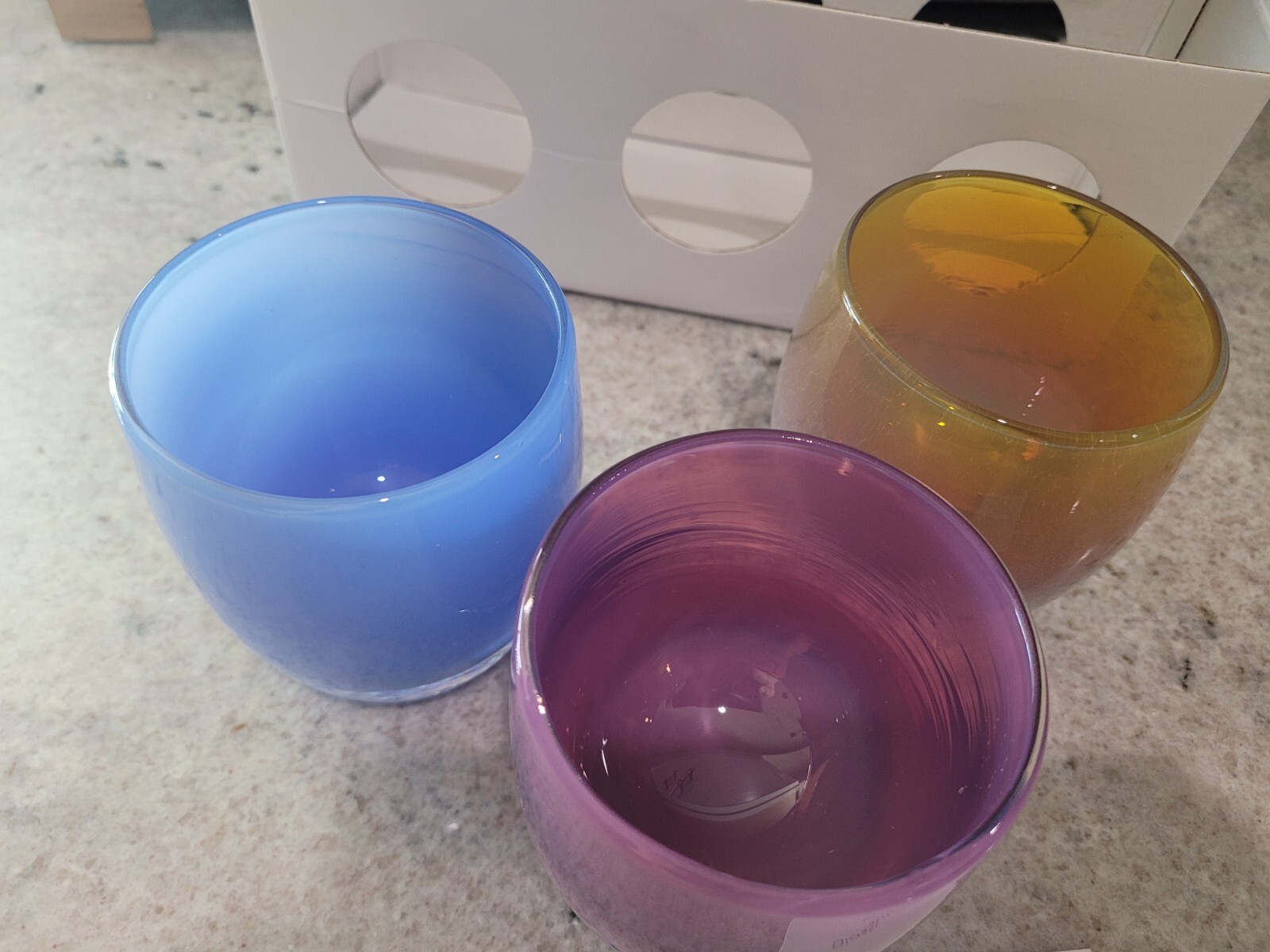 Glassybaby Love Set of 3 Votive in Original Box Excellent Condition! eBay