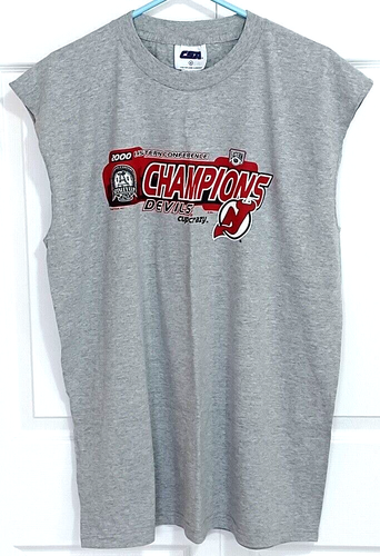 NEW JERSEY DEVILS 2000 Conference Champions Cup Crazy XL Sleeveless Shirt w/Tags - Picture 2 of 12