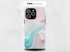 Coque téléphone Paint Stroke pastel pour iPhone 11-17 et Samsung Galaxy S21-S25