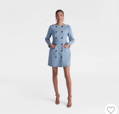 KBB by KAHLANA Women's 'The Tuxedo Mini Dress' - Vintage Wash Size 4
