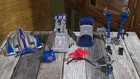 1986 Beam Blaster, Megalaser, Jet Sled, Stilt Stalkers Vintage MOTU 100% Complet