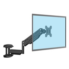 Gas Spring Single Arm Monitor Wall Mount for 13-32 Inch Screens - Full Motion...