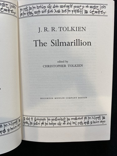 The Silmarillion J.R.R. Tolkien, 1st American Ed 3rd Printing 1977 HC/DJ W Map - Picture 8 of 18