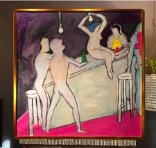 Theodore Ted Turner Original Acrylic Painting, 48"x48"