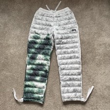 Nike x Stussy Men's Insulated Puffer Pants DC1092-100 White/Green Small S